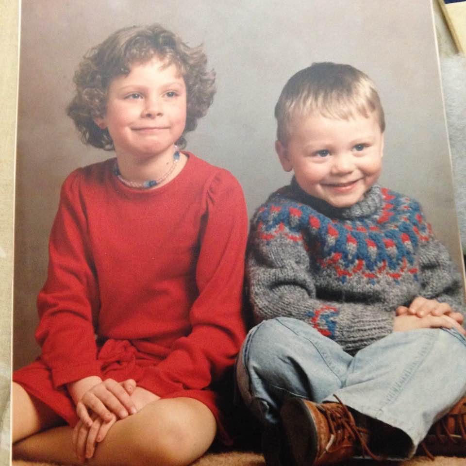 Christine and Matthew, when they were young